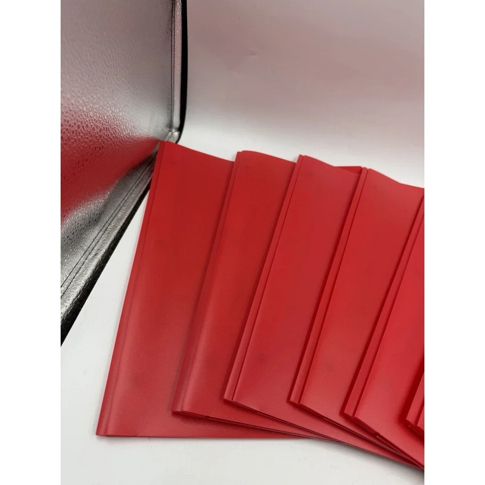 24 Pack #86613 Better Office Products Red Poly Portfolios With Pockets & Prongs
